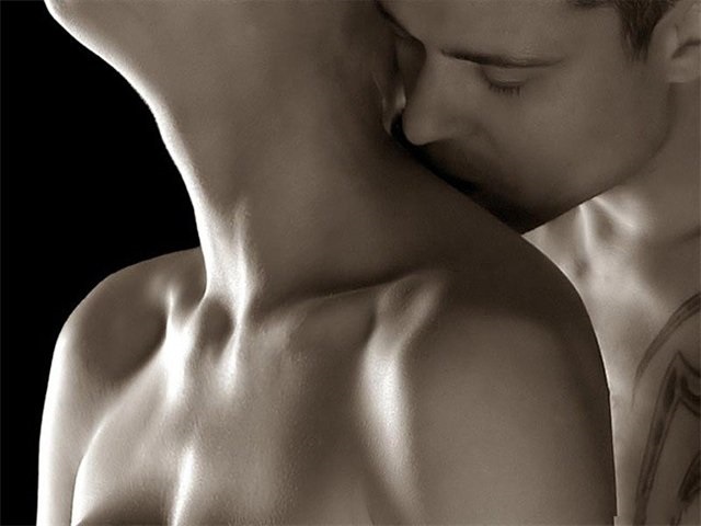 Breast kissing image