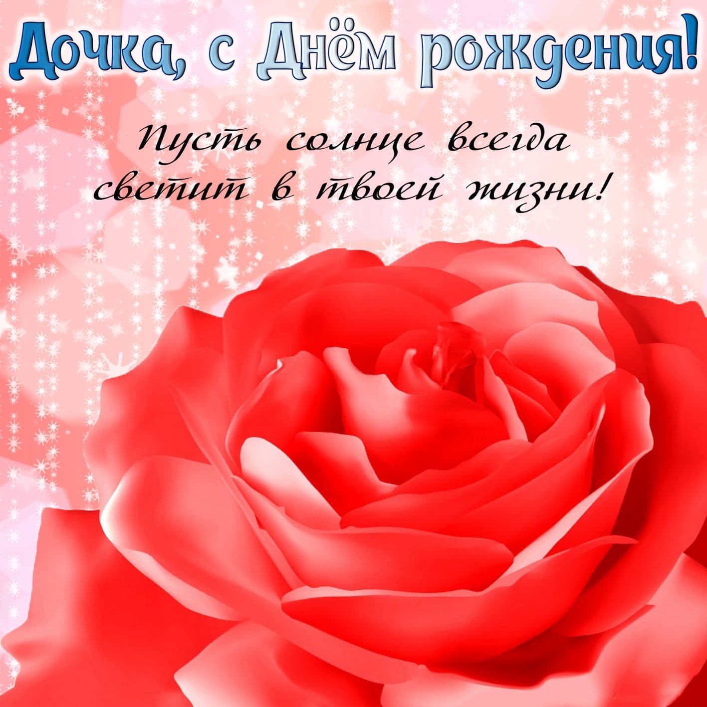 Красная роза для дочки