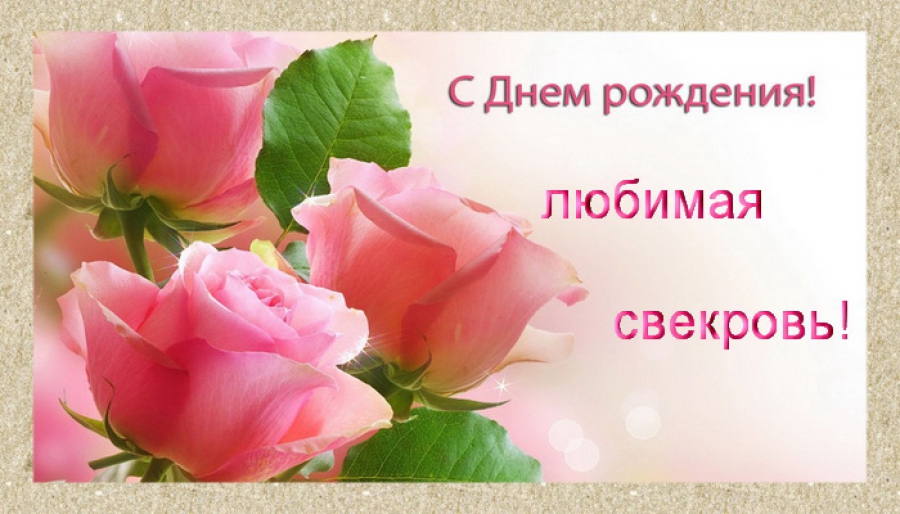 Три розовые розы любимой свекрови