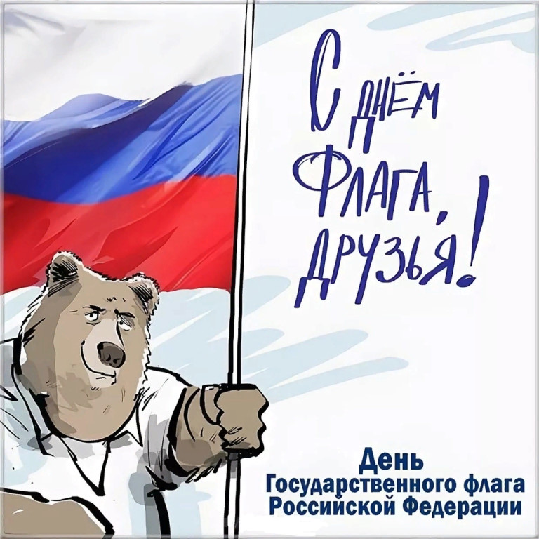 Прикольная картинка на день государственного флага россии