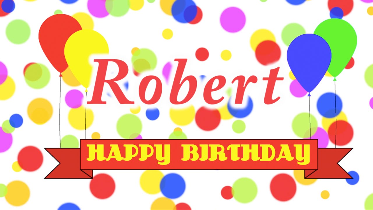 Яркая открытка на день рождения для роберта