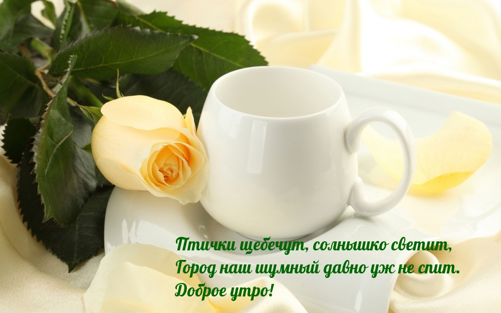 чашка и желтая роза