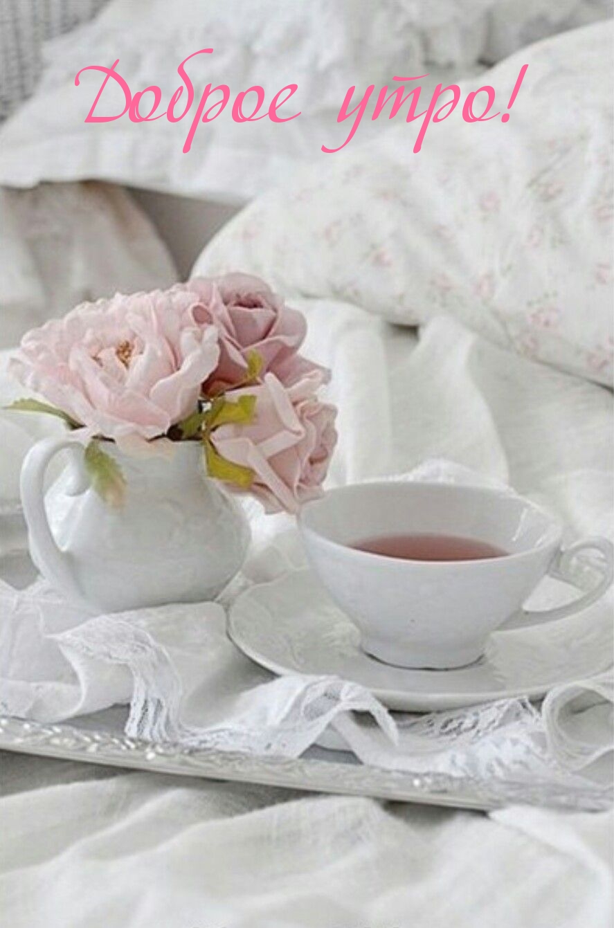 Чай на блюдечке и цветы