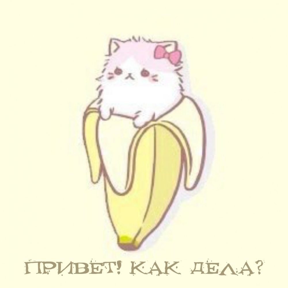 Котик в кожуре банана