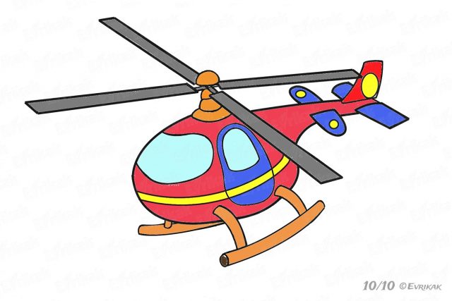 Нарисованный вертолет.