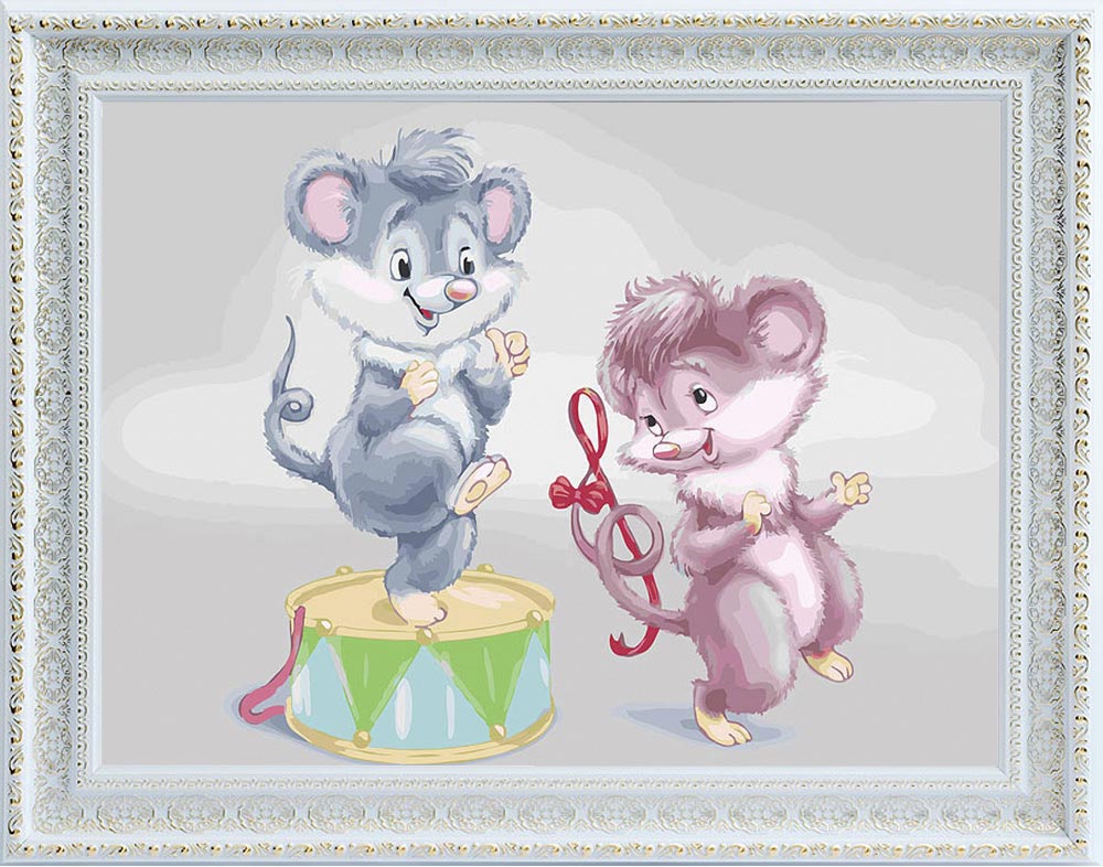 Красивая картинка два милых мышонка