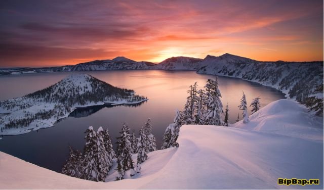 Картинка красивая волшебный зимний закат