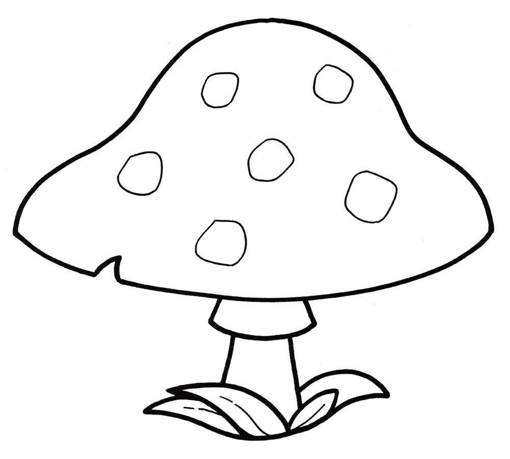 Картинка раскраска гриб мухомор