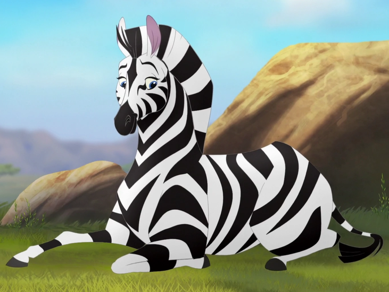Картинка красивая зебра у скалы