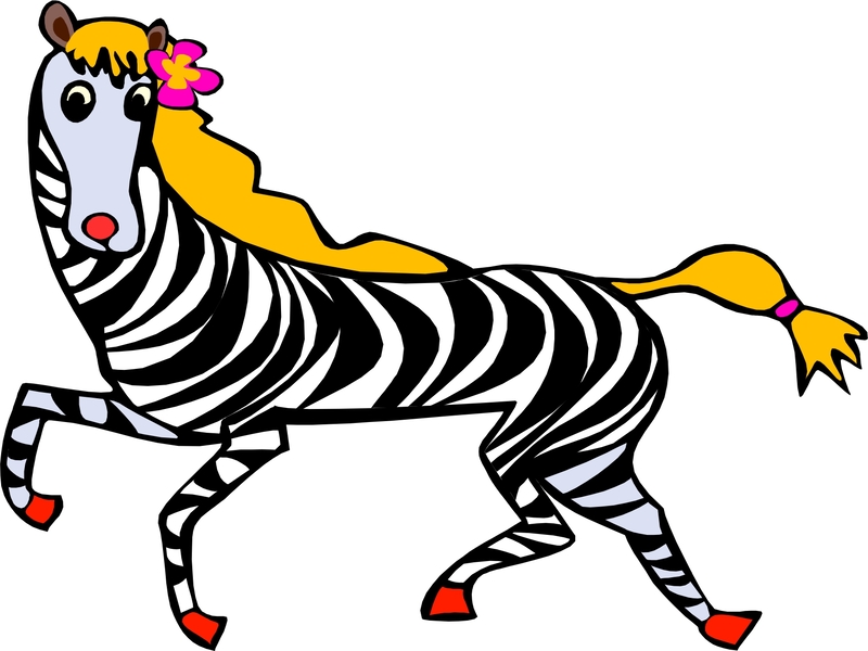 Смешная картинка зебра с цветочком