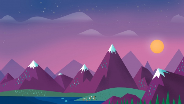 Фиолетовые горы.
