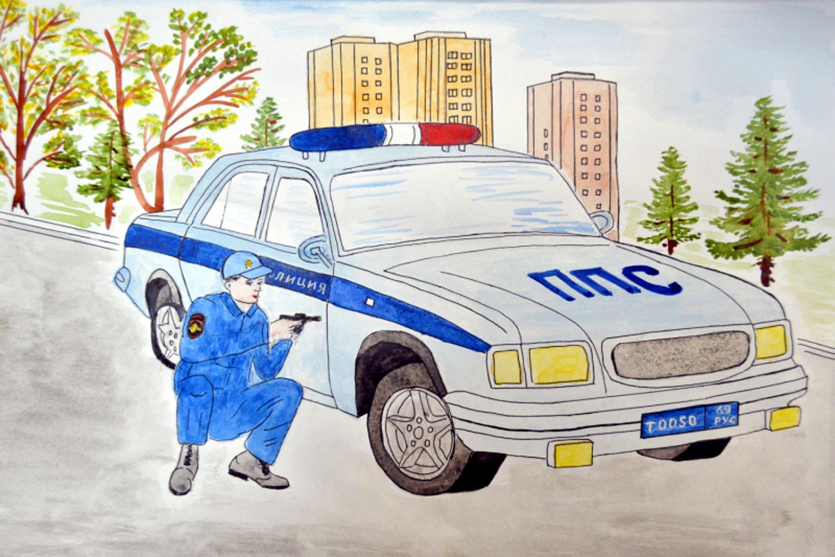 Картинка полицейский на работе