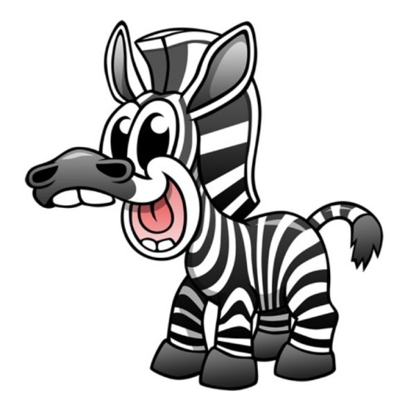 Прикольная картинка зебра
