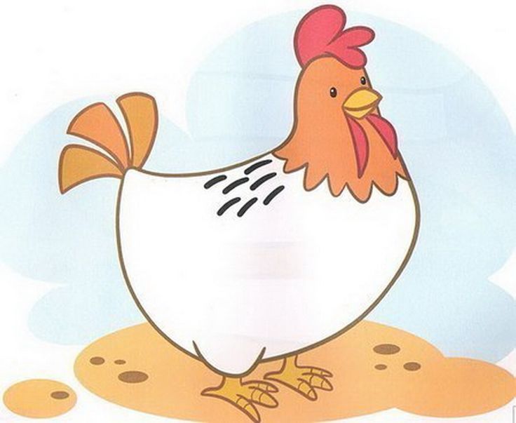 Стильная открытка белая курица