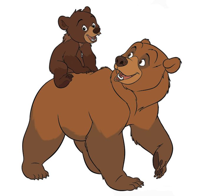 Картинка медведь с медвежонком