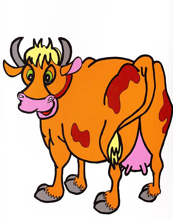 ПРикольная картинка рыжая корова