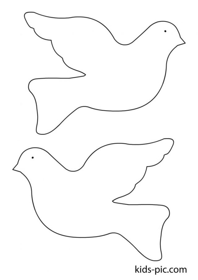 Рисунок для детей голубь.