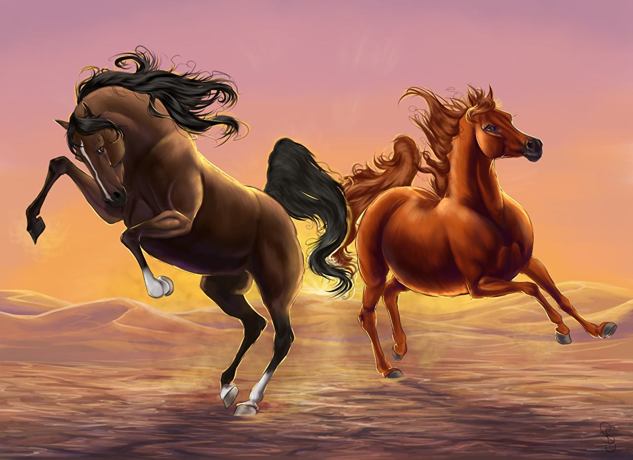 Великолепная картинка бегущие лошади