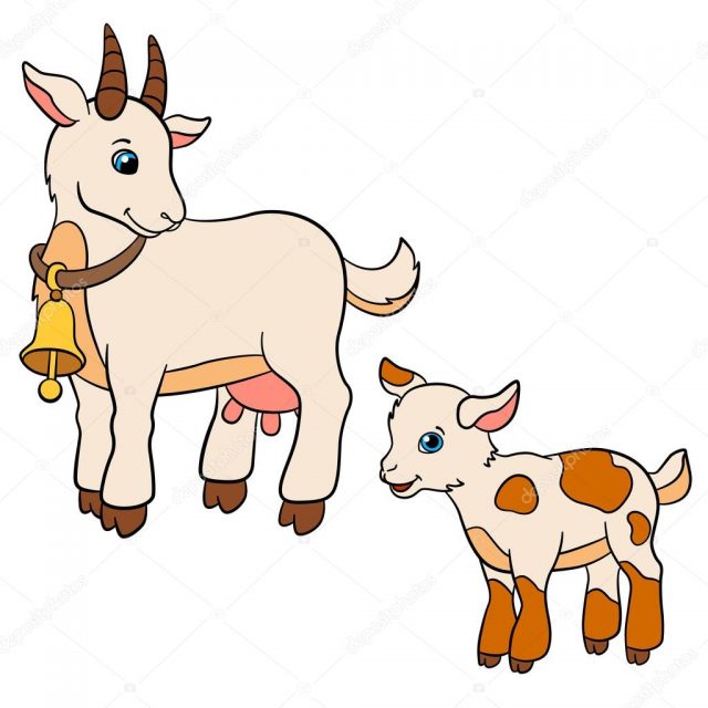 Коза и козленок.
