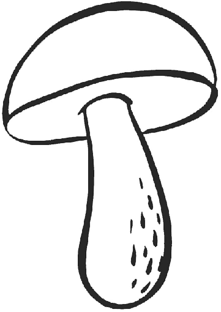 Открытка раскраска грибочек