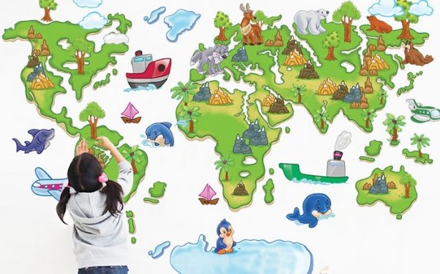 Детская карта мира.