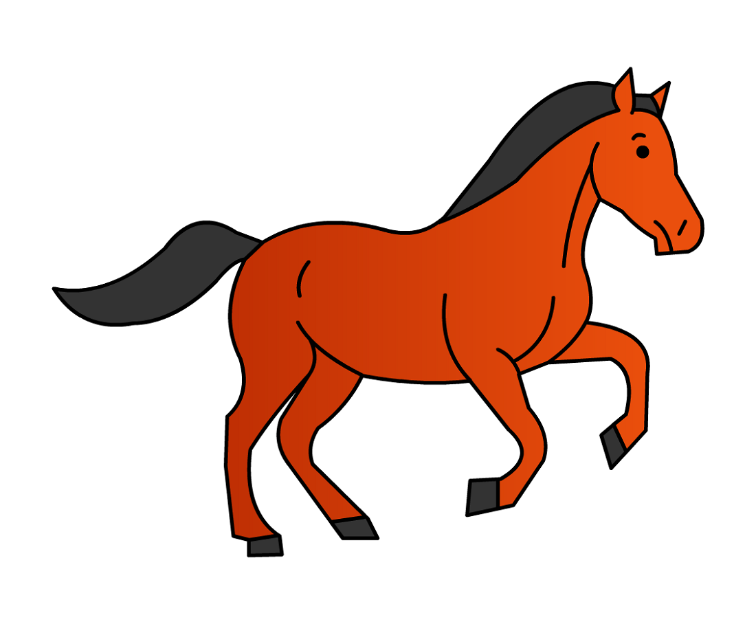 Картинка рыжая лошадка