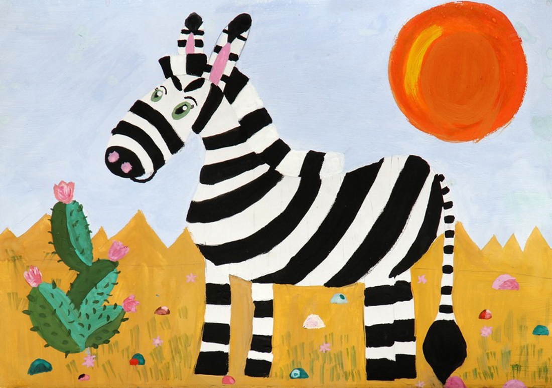 Картинка рисунок зебры