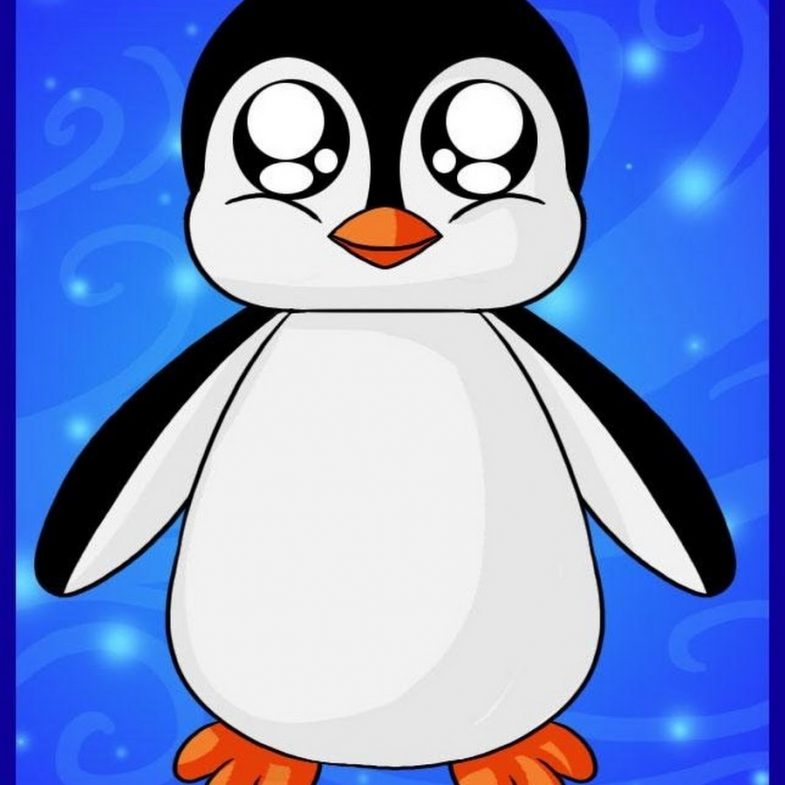 Милая картинка маленький пингвиненок
