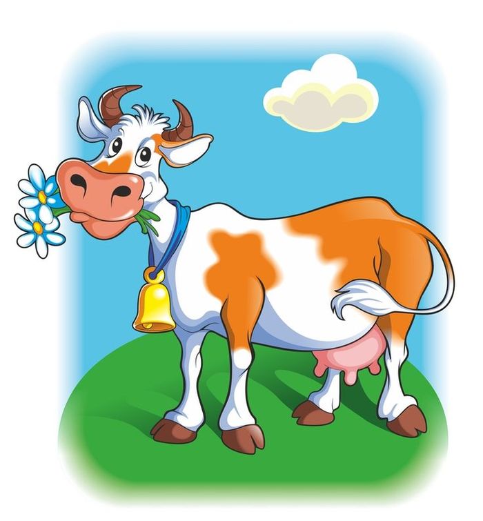 Картинка смешная корова