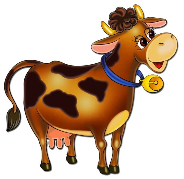 Картинка корова с колокольчиком