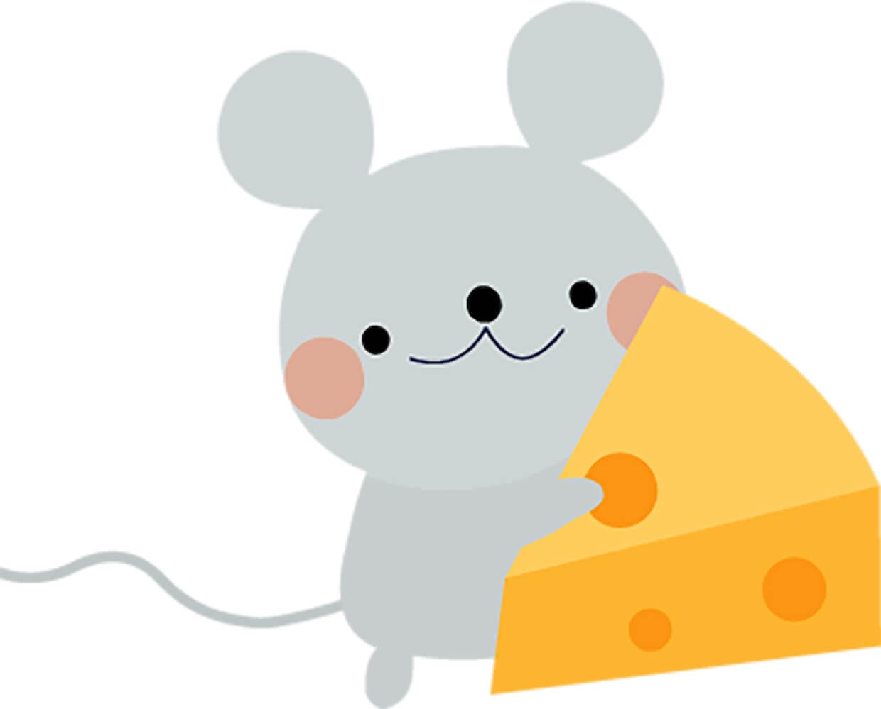 Открытка креативная мышка с сыром