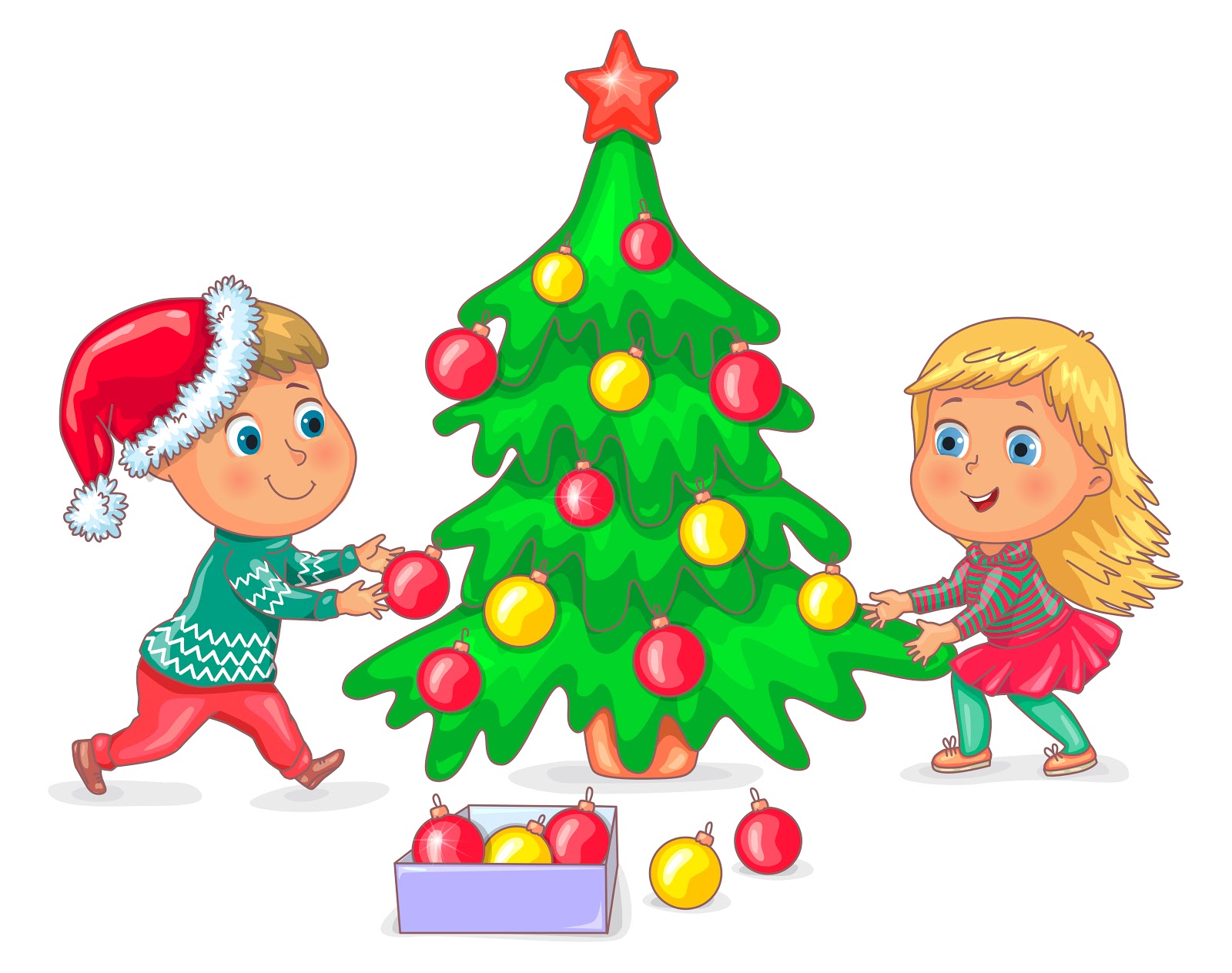детские картинки новогодней елки