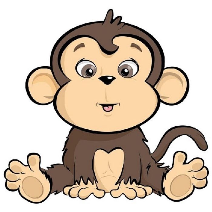 Открытка маленька обезьянка