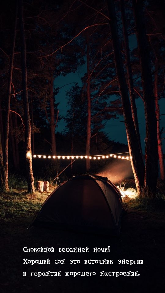 Тихая весенняя ночь в палатке