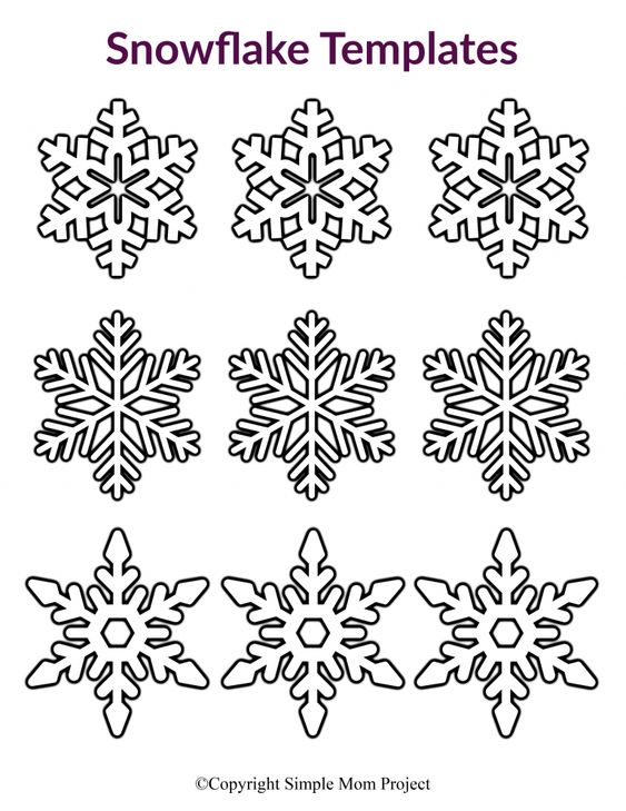 Снежинки с разными узорами