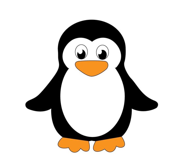 Открытка маленький пингвин