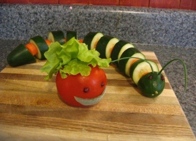 Смешарики из овощей.