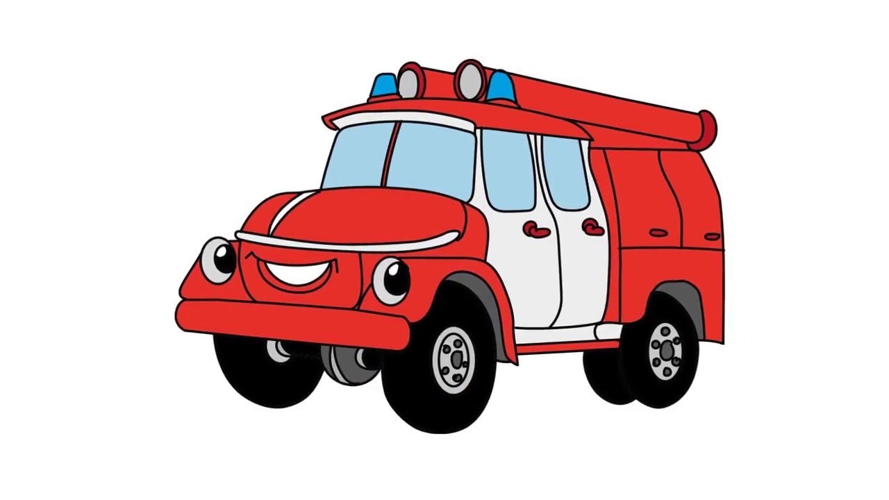 картинка пожарная машина для детей
