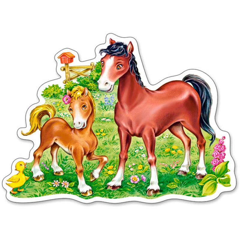 Картинка две милых лошадки