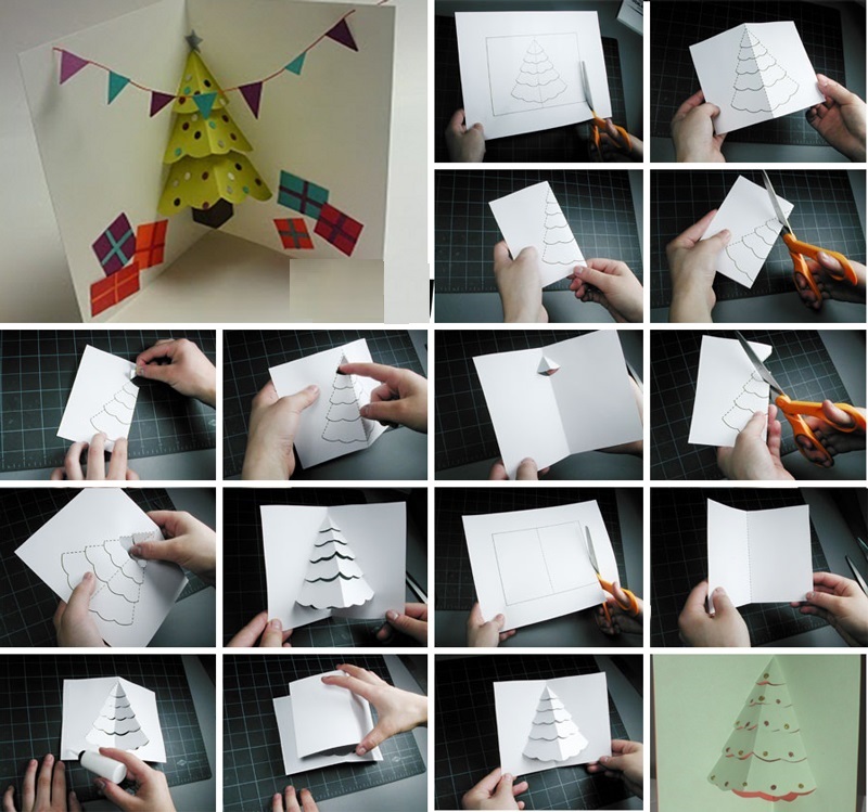 шаблоны новогодних открыток своими руками для детей аппликация