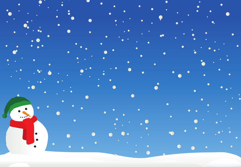 картинка нега и снеговика для детей