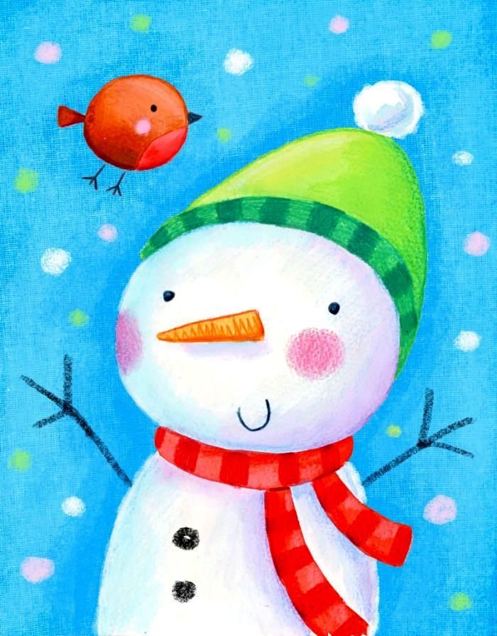 картинка снеговик для детей