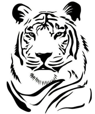 шаблон тигра для вырезания
