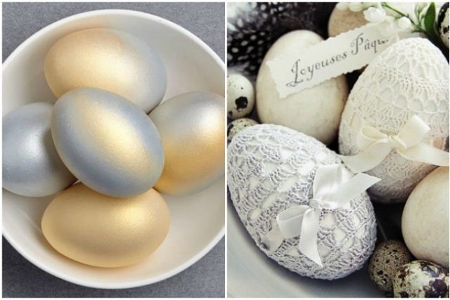 Красивые пасхальные яйца.