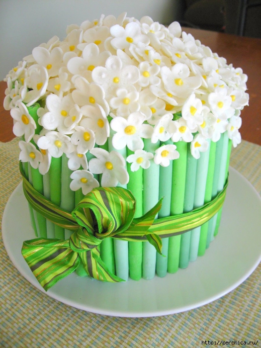 Торт с цветами.