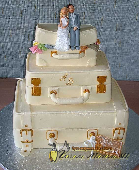 Красивый свадебный торт.