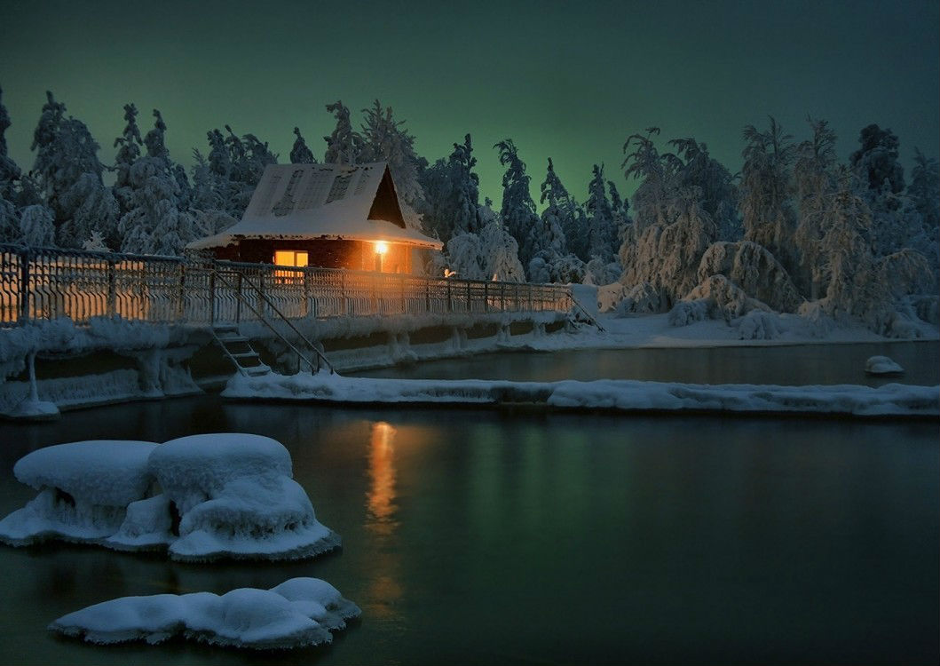 Картинка милая вечер зимний