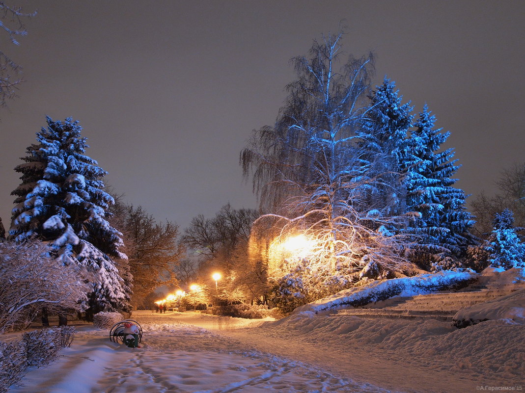 Картинка прекрасная зимний вечер