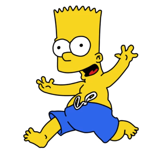 Барт Симпсон в черной майке.