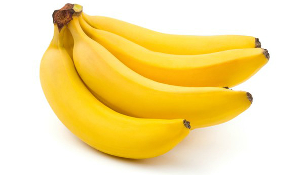 Бананы на белом фоне.
